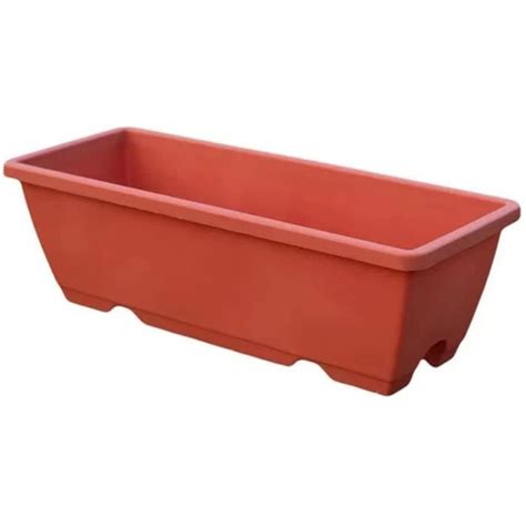 Jardini Re Rectangulaire En Plastique Hfjkfw Multicolore Rouge