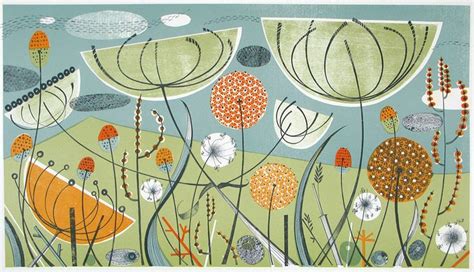 Alliums And Fennel A Lithograph By Angie Lewin Angielewin