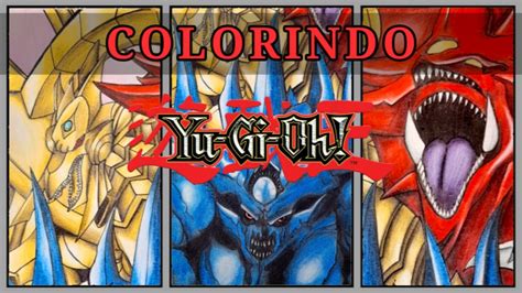 Desenhando os 3 Deuses Egípcios de Yu Gi Oh colorindo Obelisco