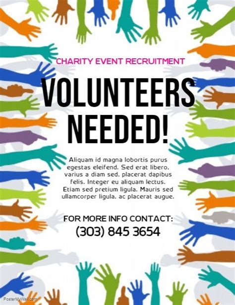 110 Customizable Volunteer Design Templates Volunteers Needed Flyer