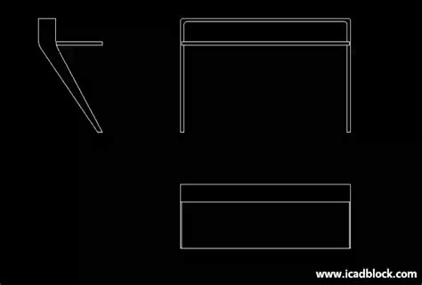 Desk Cad Block In Dwg Collection Icadblock