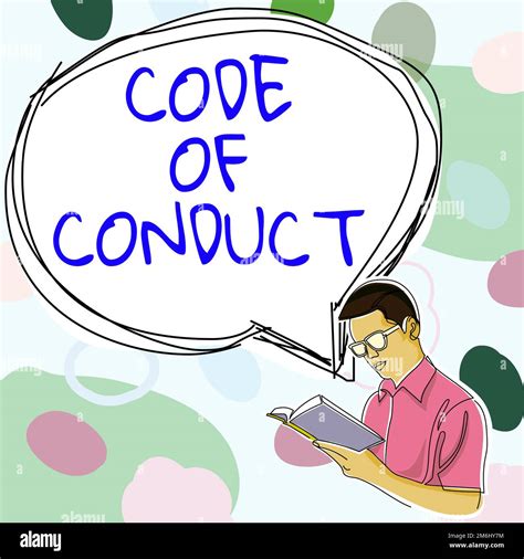 Sign Displaying Code Of Conduct Concept Meaning Ethics Rules Moral