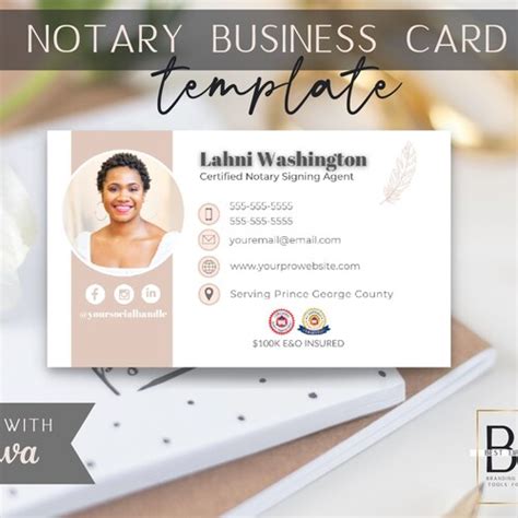 Digital Notary Business Card Virtual Loan Signing Agent Etsy