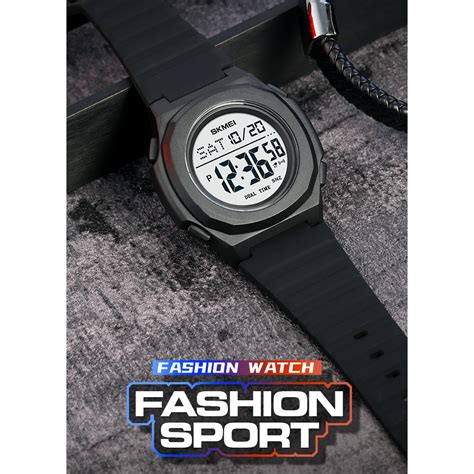 Skmei Jam Tangan Pria Digital Sport Watch Alarm El Light Waterproof