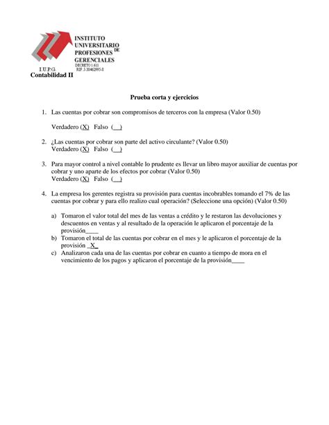 Solution Guia De Ejercicios Contabilidad Cuentas Por Cobrar Descuento