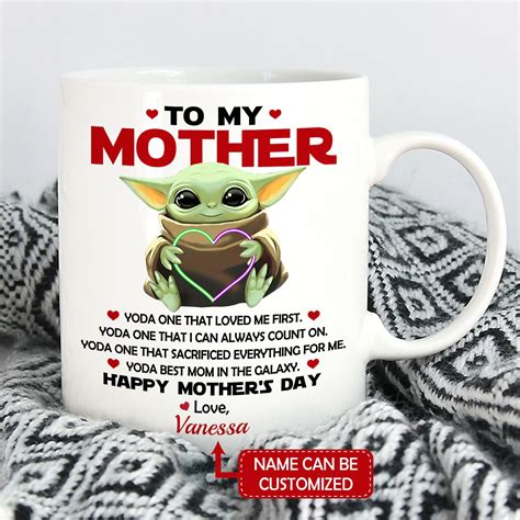 Yoda Best Mom Mug Personalized Baby Yoda To My Mother Yoda Best Mom