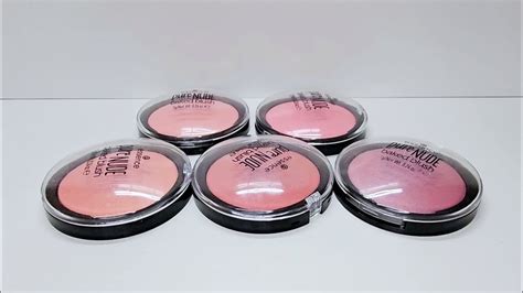 Essence Pure Nude Baked Blush Golden Cassisrosy Rosewood Pretty