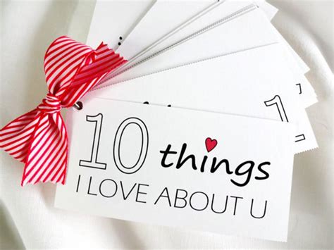 Diy 10 Things I Love About You Booklet Printable Etsy