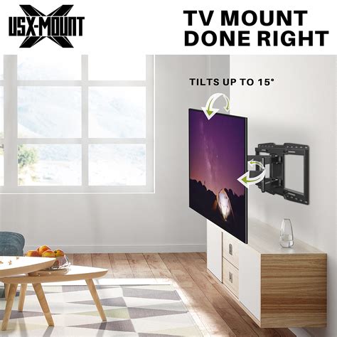 Usx Mount Full Motion Tv Wall Mount Bracket Fits For Tvs Holds