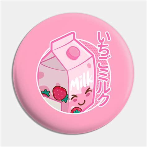 Cute Japanese Kawaii Strawberry Milk Carton Milk Carton Pin Teepublic