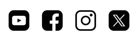 social medios de comunicación logo íconos conjunto Facebook