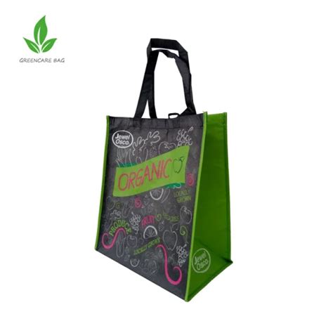 Eco Friendly Rpet Lamination Shopping Bag With Handles Reusable Grocery