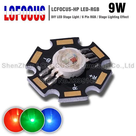 10Pcs Lot High Power 9W LED Chip RGB 3 Watt Red Green Blue 700mA Light