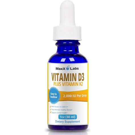 Maxx Labs Vitamin D3 K2 Liquid Drops Vitamin D3 2000 Iu K2 Mk7 30ml Shopee Malaysia