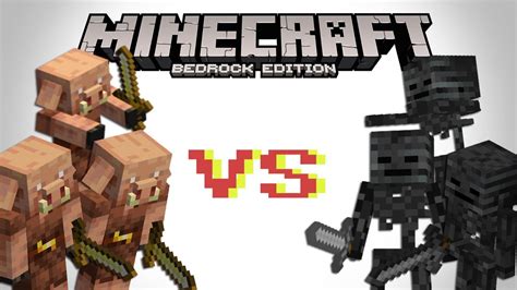 Wither Skeletons Vs Piglins Mob Fight Minecraft Bedrock Youtube