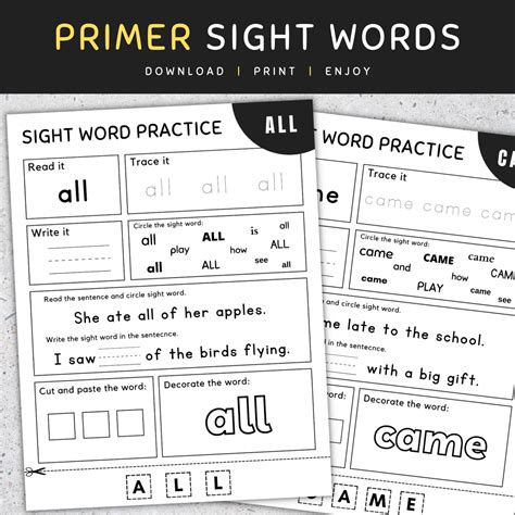 Sight Words Playdough Mat Fry S Th Sight Words Practice