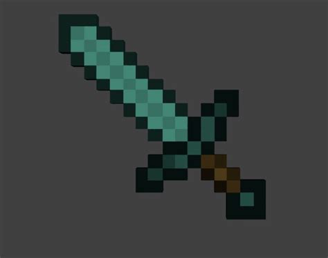 Espada De Diamante Minecraft Modelo 3d 2 Obj Blend Stl Fbx 3ds Free3d