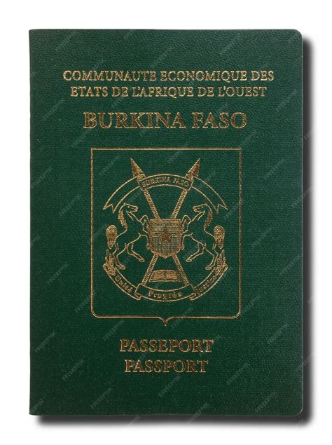 Premium Photo | Passport from burkina faso isolated on a white background