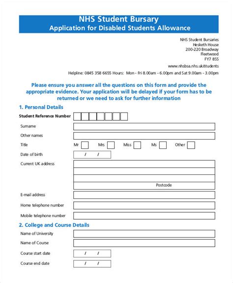 24 1bursary Application Forms For Nursing In 2014 Fillable Online