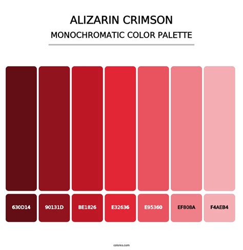 Alizarin Crimson Color Palettes Colorxs