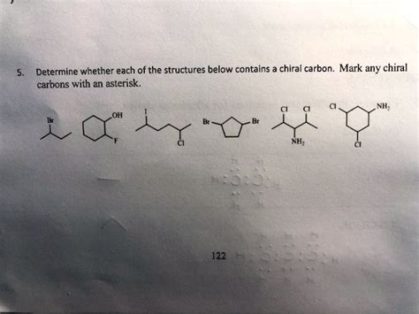 Solved Determine Whether Each Of The Structures Below Contains Chiral