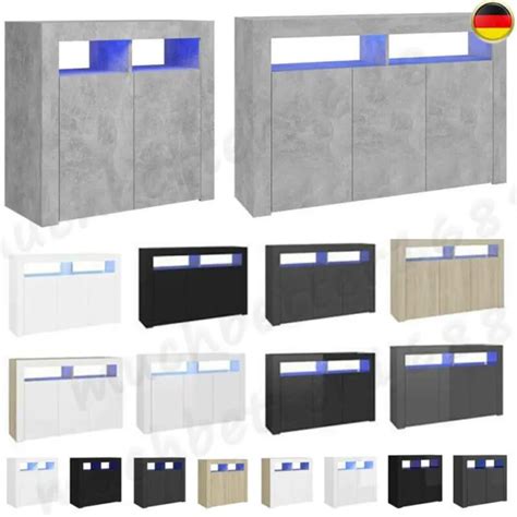 Sideboard Mit Led Leuchten Kommode Schrank Anrichte Highboard