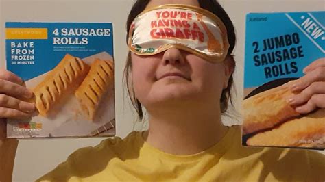 Food Review Blindfolded Taste Test Sausage Rolls Aldi Vs Iceland New