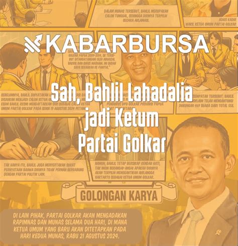 Infografis Bahlil Jadi Ketua Umum Golkar Kabarbursa