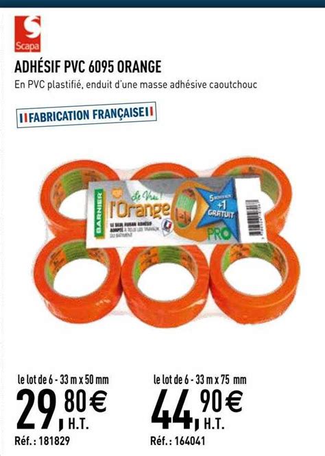 Offre Adh Sif Pvc Orange Chez Queguiner