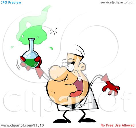 Royalty Free Rf Clipart Illustration Of A Mad Scientist Man Grinning