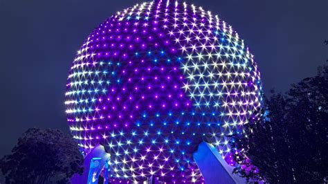 Photos Video Watch Spaceship Earth S New Light Show Celebrating