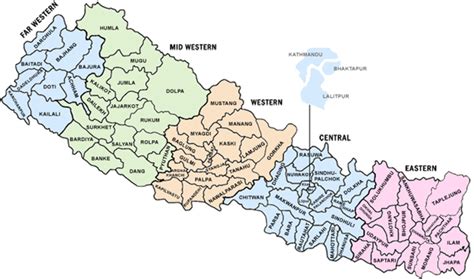 Nepal Map With 5 Development Regions