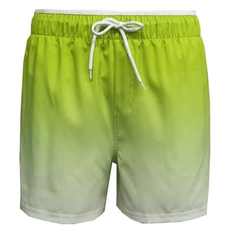 Traje De Baño Ocean Pacific Para Hombre Sustentable Con Stretch Diseño Degradado Verde Limón A