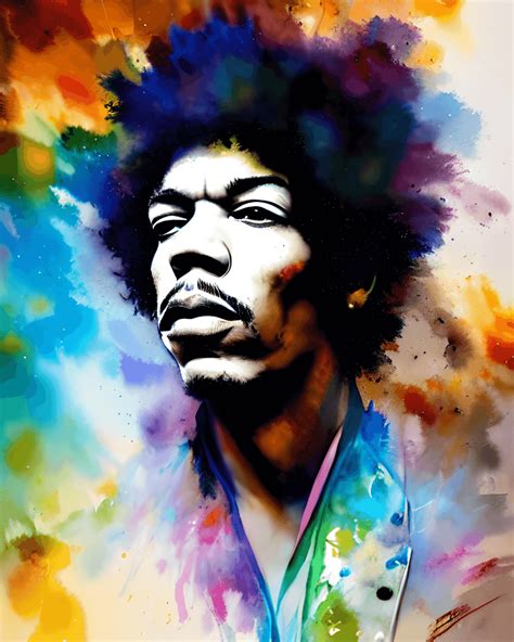 Jimi Hendrix Portrait Painting