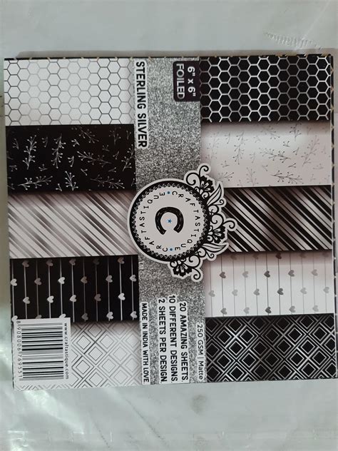 Craftastique Sterling Silver Foil Scrapbooking Paperpack Sheets