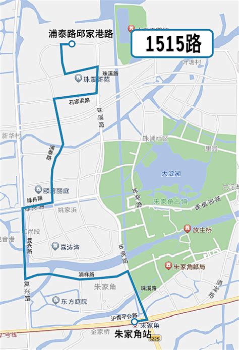 青浦区新辟1515路公交车路线 上海慢慢看