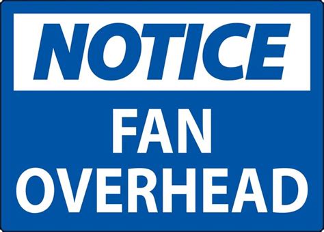 Premium Vector Notice Sign Fan Overhead