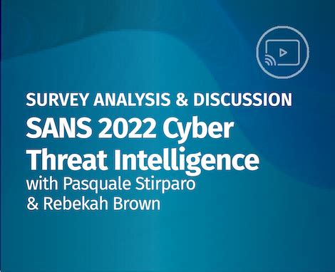 Sans Cyber Threat Intelligence Survey Sans Institute