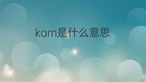 kam是什么意思 kam的翻译中文解释 下午有课