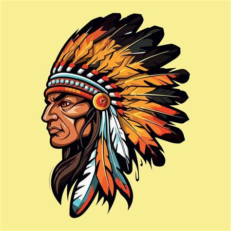 Apache Indian Warrior Head Logo Mascot Vector Illustration 27576743