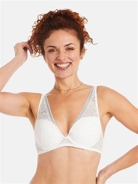 Soutien Gorge Ampliforme Coque Moul E Etoile Pomm Poire Blanc