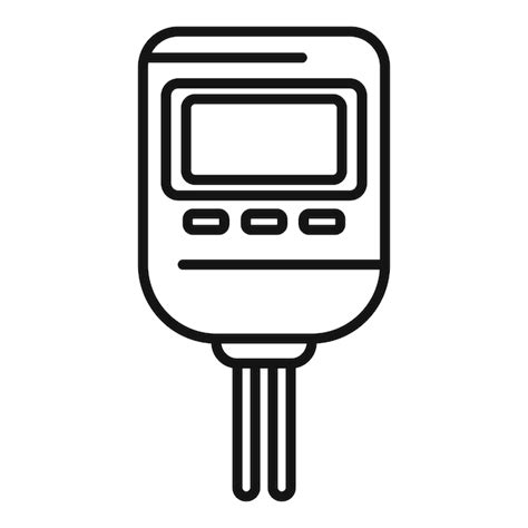 Vector De Contorno Do Cone Do Medidor De Ph De Alimentos Em Solu O