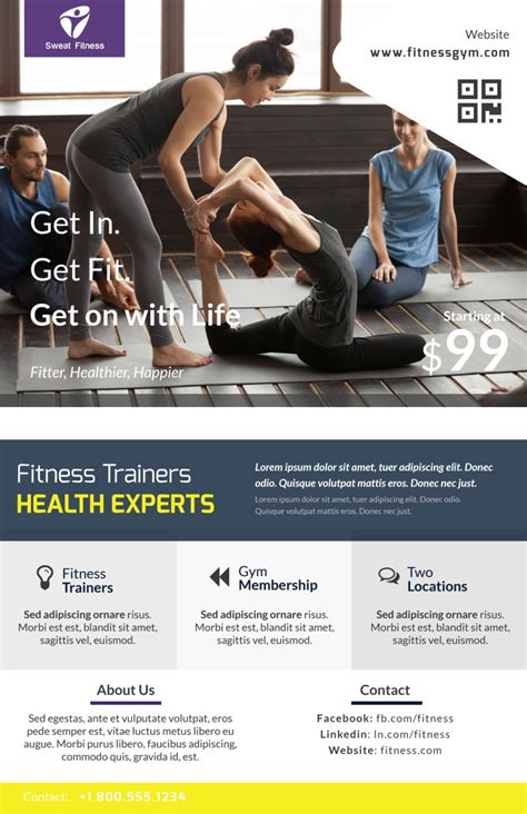 Personal Trainer Services Offered Poster Template