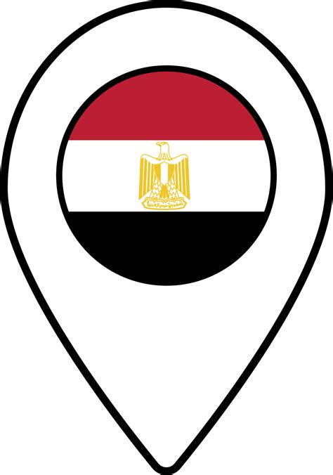 Egypt Flag Map Pin Navigation Icon 24076856 Png