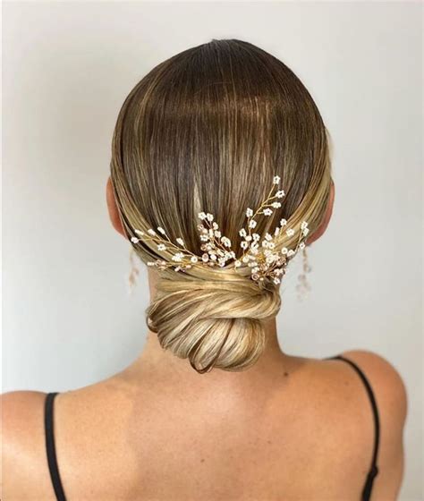 Swept Back Wedding Hairstyles The Glossychic Sleek Wedding Updo