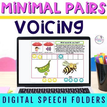 Minimal Pairs Voicing Digital Speech Folders For T D P B K G S Z F