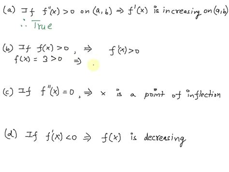 Solved Are The Following True Or False A If F X 0 On The Open