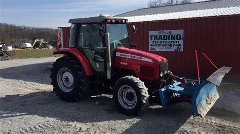 Massey Ferguson 5435 Utility Tractor W Cab And Snow Plow Youtube