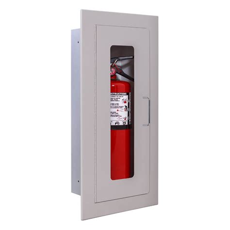 526 Tn Sg Titan Aluminum Series Fully Recessed 5 Lb Fire Extinguisher Cabinet With Full Glass