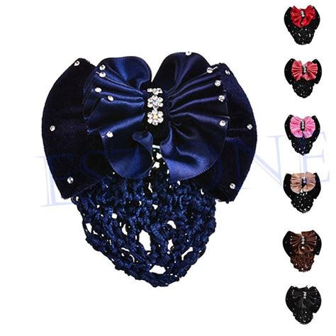 Satin Bow Rhinestone Barrette